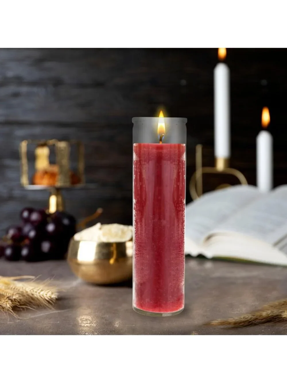Vigil Prayer Wax Candles - 6 Count Red Devotional 2